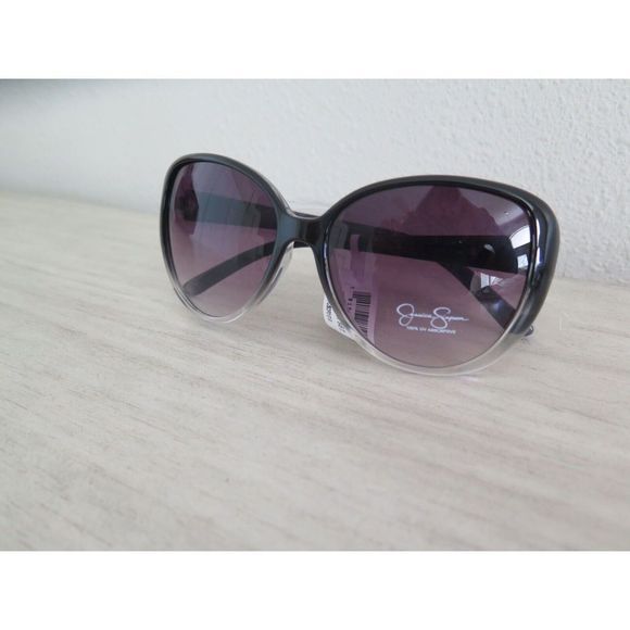 Jessica Simpson J5997-OXX Oversized Crystal Accent Black & Clear Rim Sunglasses - Picture 6 of 11